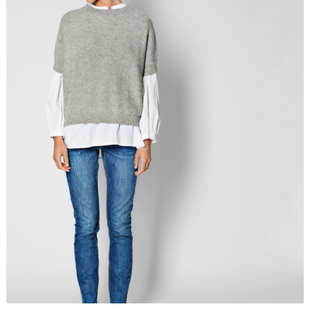 Llama wool short sleeve sweater